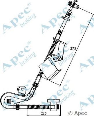 APEC BRAKING hos3939 -  Тормозной шланг
